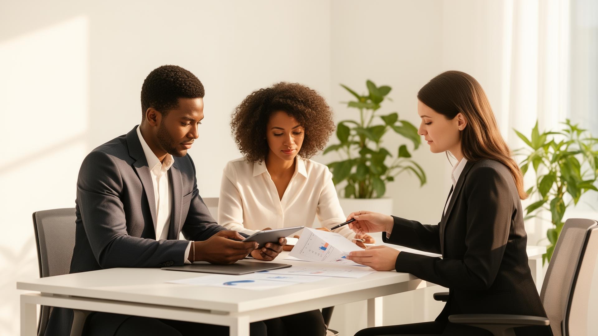 Professional financial consultation session